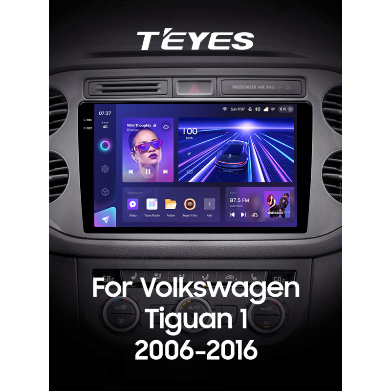 Android head unit Teyes CC3 4+32 Gb Volkswagen Tiguan 1 NF 2006-2017 (F1) 9" 2k