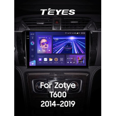 Android head unit Teyes CC3 4+32 Gb Zotye T600 2014-2019 10" 2k