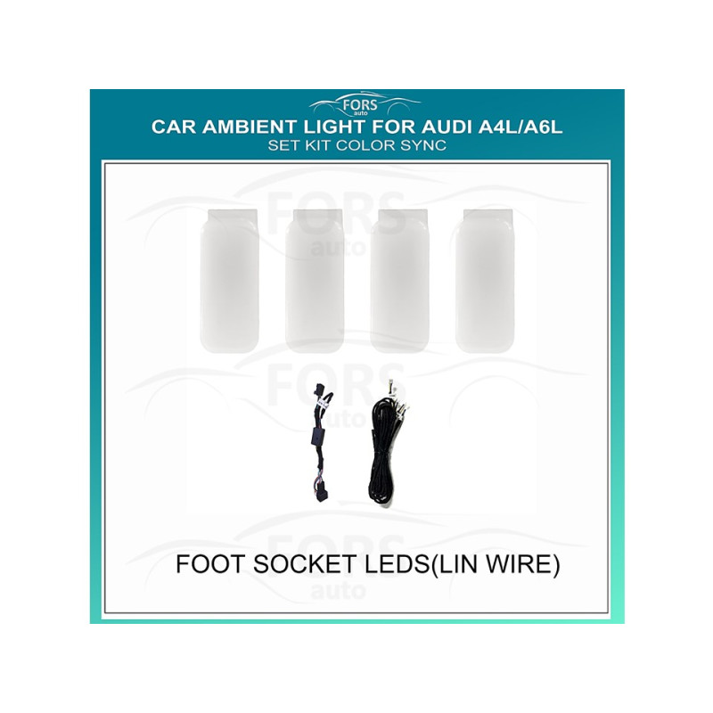 Ambient interior lighting FORS.auto for Audi A4L/A6L (Foot Socket LEDs-Lin Wire)