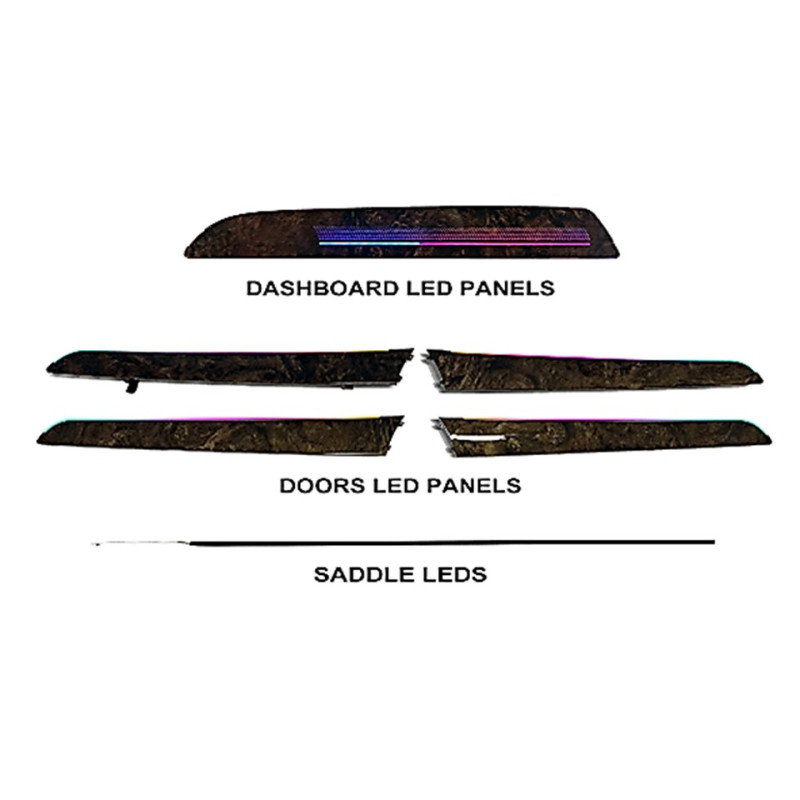 Ambient interior lighting FORS.auto for Audi A4 2009-2016 (Peach Wood)-19 LEDs