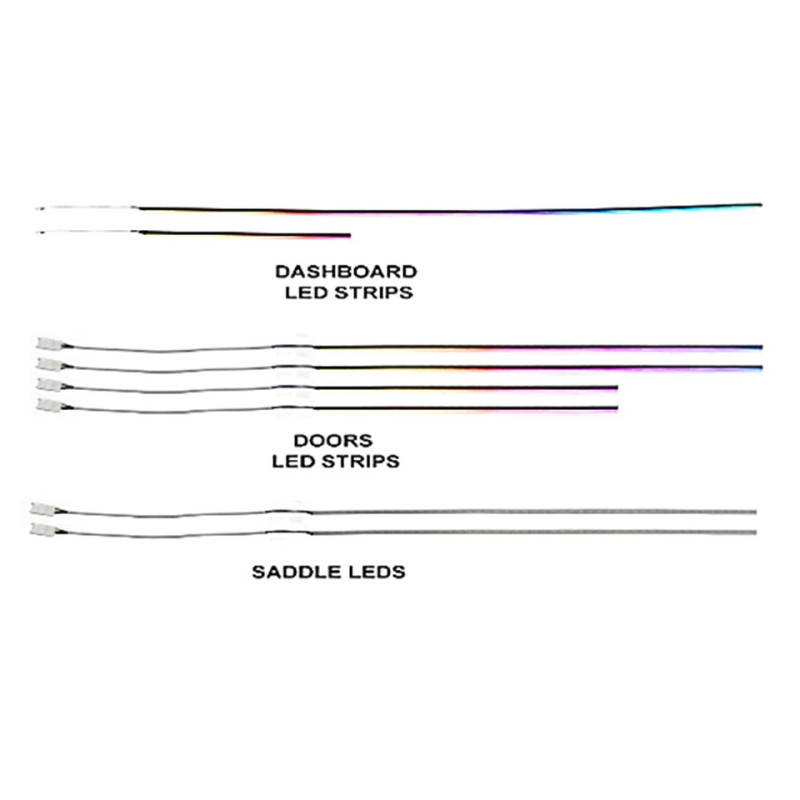 Ambient interior lighting FORS.auto for Audi A6/A7 2012-2018 (Rainbow Kit)-20 LEDs