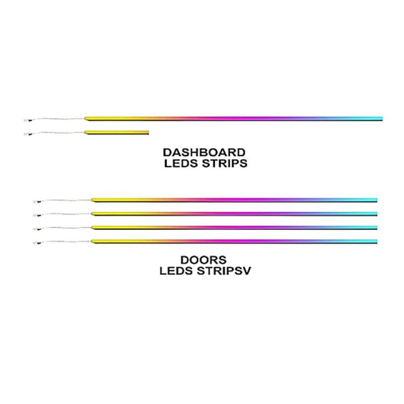 Ambient interior lighting FORS.auto for Audi Q4 E-tron 2022-2024 (Rainbow Kit)-20 LEDs