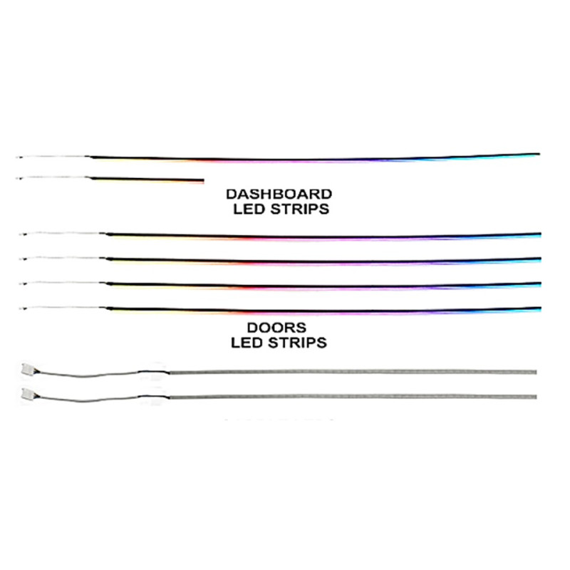 Ambient interior lighting FORS.auto for Audi Q7 2015-2019 (Rainbow Kit)-24 LEDs