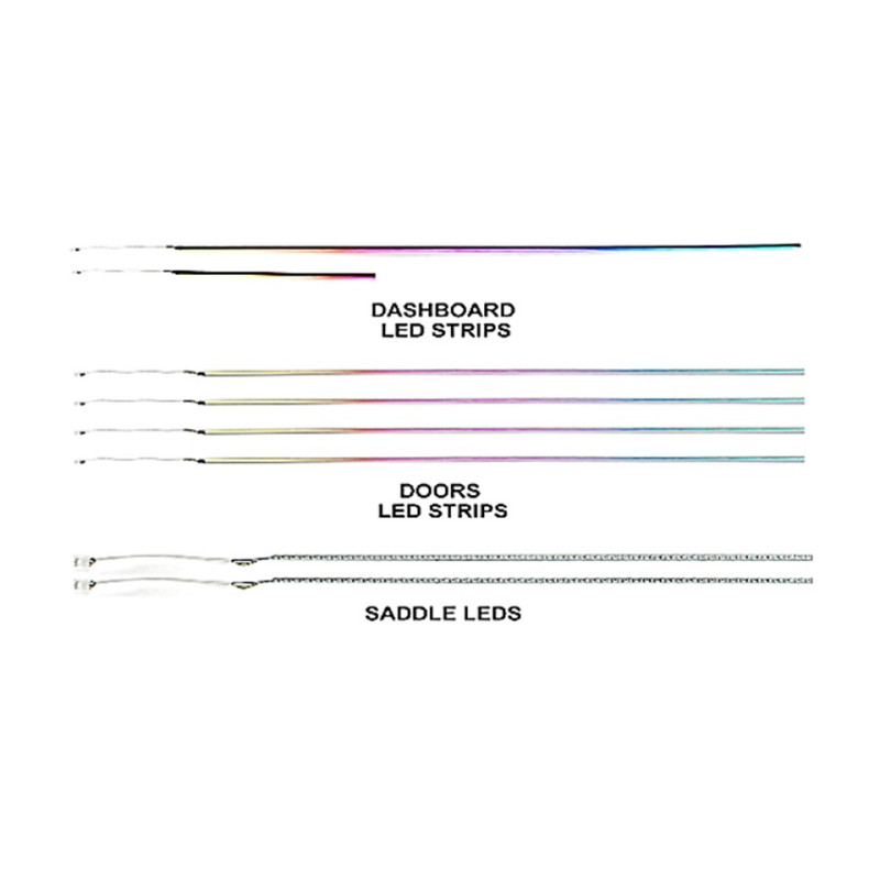 Ambient interior lighting FORS.auto for Audi Q8 2019-2020 (Rainbow Kit)-20 LEDs