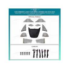Ambient interior lighting FORS.auto for BMW 5 Series G38 2018-2023 (Original With Ambient Color Sync)-11 Sets