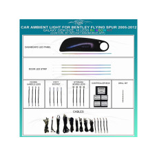 Ambient interior lighting FORS.auto for Bentley Flying Spur 2005-2012 (Galaxy)-18 LEDs