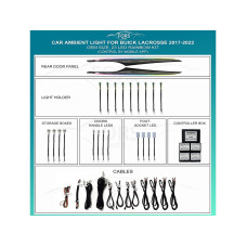 Ambient interior lighting FORS.auto for Buick LaCrosse 2017-2022 (Ambient Light, Rainbow Kit)-23 LEDs