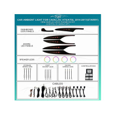 Ambient interior lighting FORS.auto for Cadillac ATS/ATSL 2014-2017 (Starry)-22 LEDs
