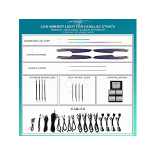 Ambient interior lighting FORS.auto for Cadillac XT5/XT6 (Ribbon)-16 LEDs