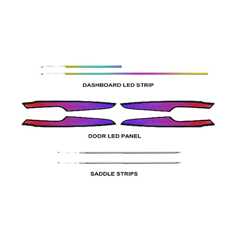 Ambient interior lighting FORS.auto for Cadillac XT5/XT6 (Dynamic Rainbow Kit)-16 LEDs