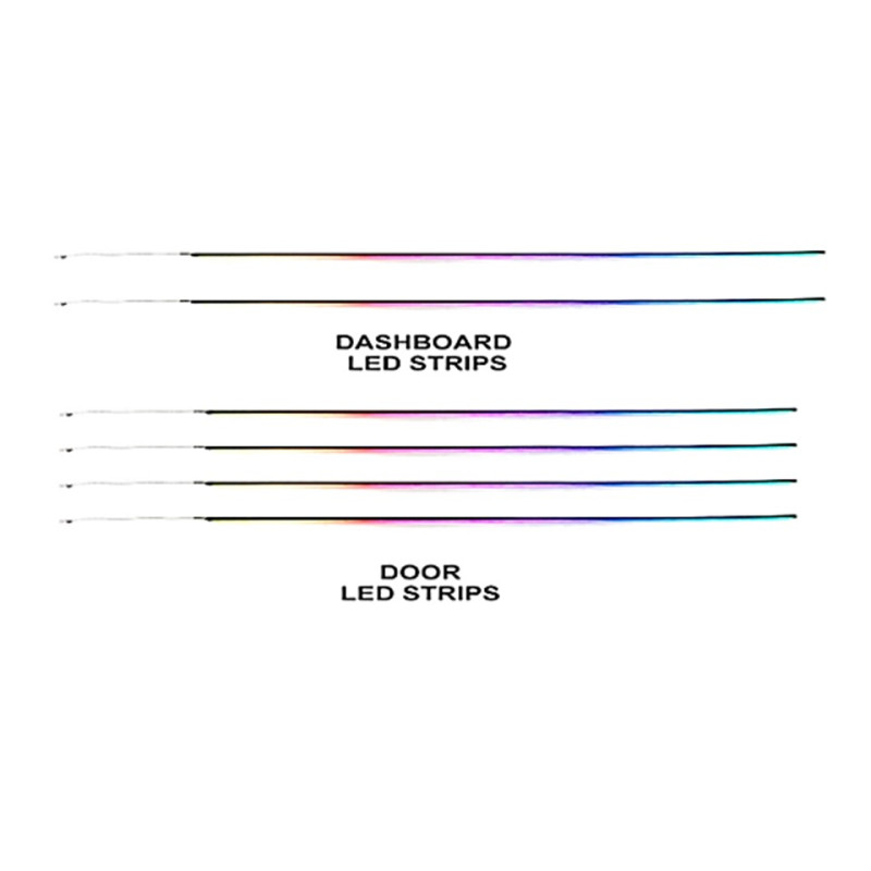 Ambient interior lighting FORS.auto for Ford Explorer 2020-2021 (Rainbow Kit)-19 LEDs