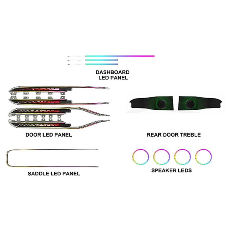 Ambient interior lighting FORS.auto for Ford Mondeo 2022-2023 (Laser Carving)-35 LEDs