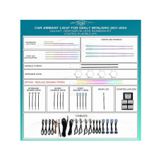 Ambient interior lighting FORS.auto for Geely Monjaro 2021-2024 (Galaxy Rainbow Kit)-30 LEDs