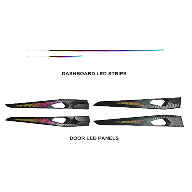 Ambient interior lighting FORS.auto for Geely Coolray Cool 2022-2024 (Rainbow Kit)-19 LEDs