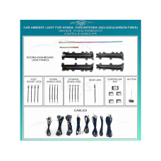 Ambient interior lighting FORS.auto for Honda Civic/Integra 2022-2023 (Carbon Fiber)-19 LEDs
