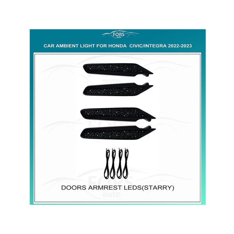Ambient interior lighting FORS.auto for Honda Civic/Integra 2022-2023 (Doors Armrest Leds-Starry)