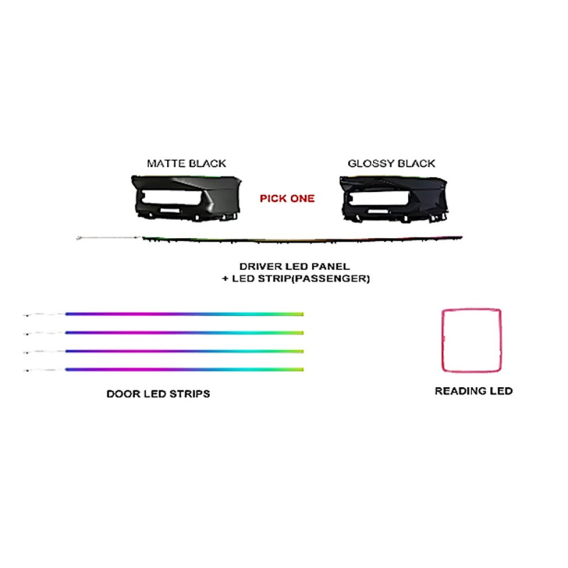 Ambient interior lighting FORS.auto for Honda Accord/Inspire 2023 (Rainbow Kit)-22 LEDs