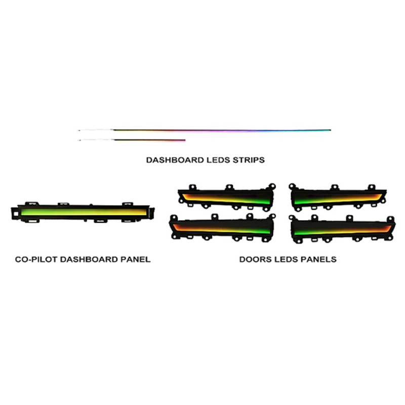Ambient interior lighting FORS.auto for Honda Civic/Integra 2022-2023 (Rainbow Kit)-20 LEDs