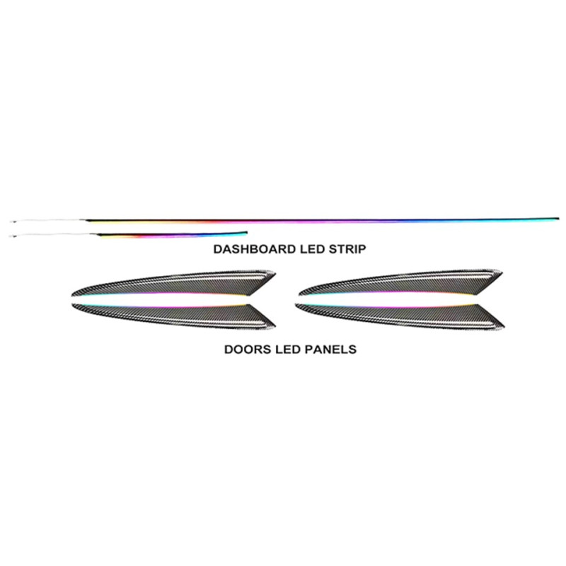Ambient interior lighting FORS.auto for Honda Fit 2014-2020 (Carbon Fiber)-18 LEDs