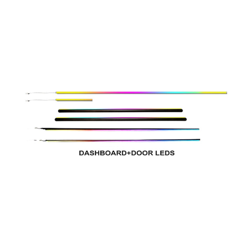 Ambient interior lighting FORS.auto for Honda Odyssey/Elysion 2015-2024 (Wood Rainbow Kit)-18 LEDs