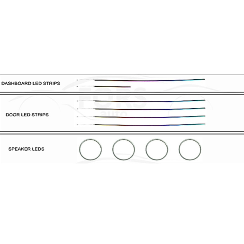 Ambient interior lighting FORS.auto for Hyundai Sonata (Rainbow Kit)-22 LEDs