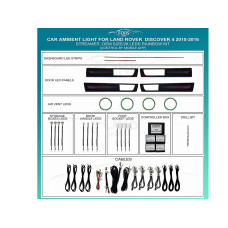 Ambient interior lighting FORS.auto for Land Rover Discovery 5 2017-2024 (Gaxaly)-28 LEDs