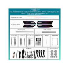 Ambient interior lighting FORS.auto for Land Rover/Range Rover Vogue 2013-2017 (Galaxy Rainbow Kit)-31 LEDs