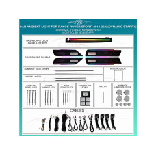 Ambient interior lighting FORS.auto for Range Rover Sport 2013-2022 (Dynamic Starry)-31 LEDs