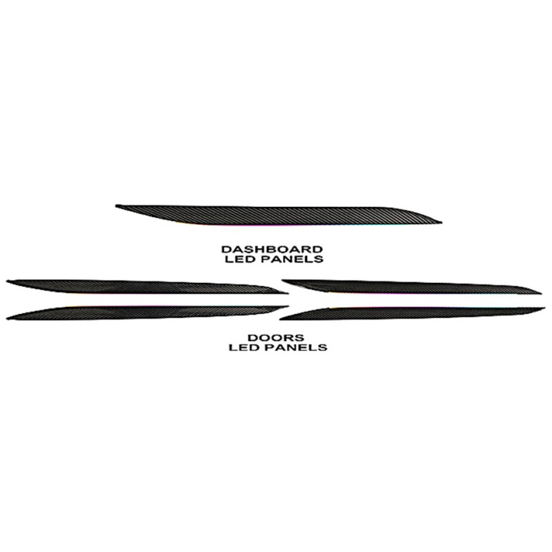 Ambient interior lighting FORS.auto for Lexus NX 2015-2021 (Carbon Fiber)-17 LEDs