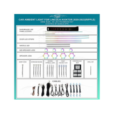 Ambient interior lighting FORS.auto for Lincoln Aviator 2020-2023 (Ripple)-30 LEDs
