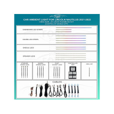 Ambient interior lighting FORS.auto for Lincoln Nautilus 2021-2022 (Rainbow Kit)-25 LED