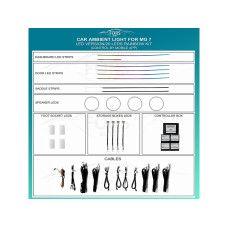 Ambient interior lighting FORS.auto for MG 7 (Rainbow Kit)-20 LEDs