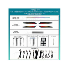 Ambient interior lighting FORS.auto for Maserati Ghibli 2013-2022 (Dragon Scale)-22 LEDs