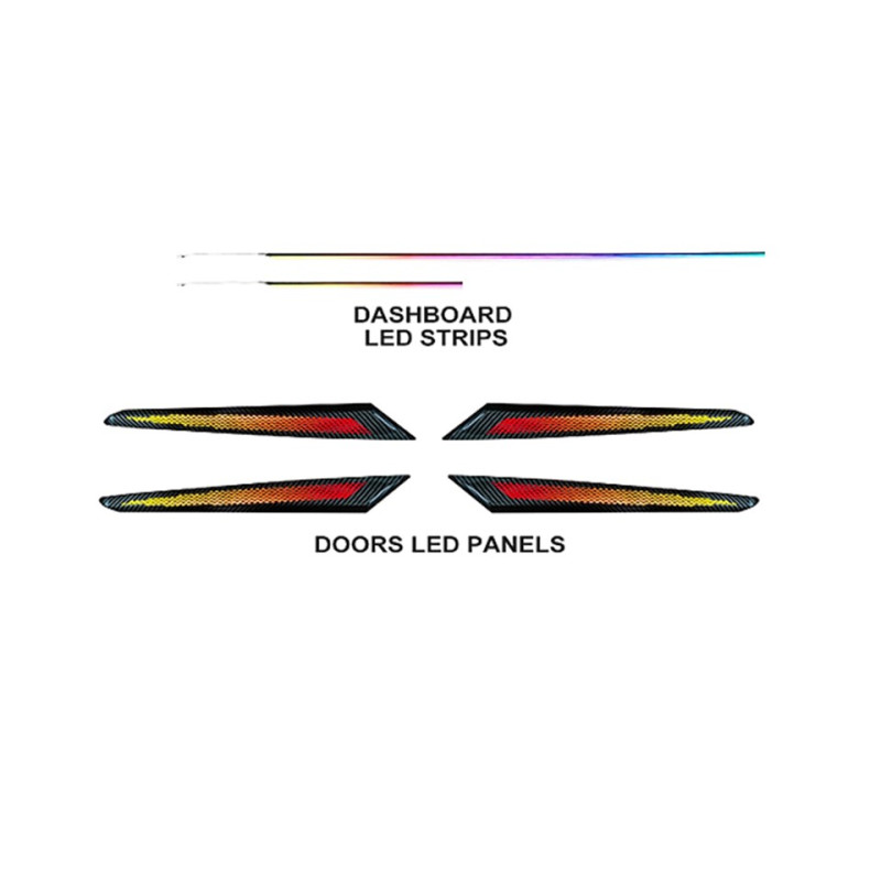 Ambient interior lighting FORS.auto for Maserati Ghibli 2013-2022 (Dragon Scale)-22 LEDs
