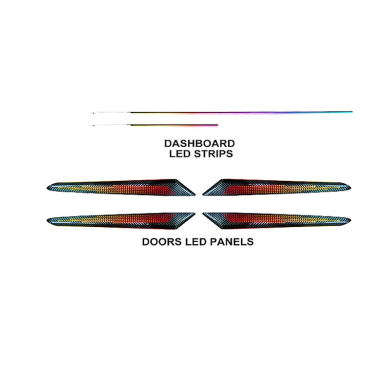 Ambient interior lighting FORS.auto for Maserati Ghibli 2013-2022 (Lattice)-22 LEDs
