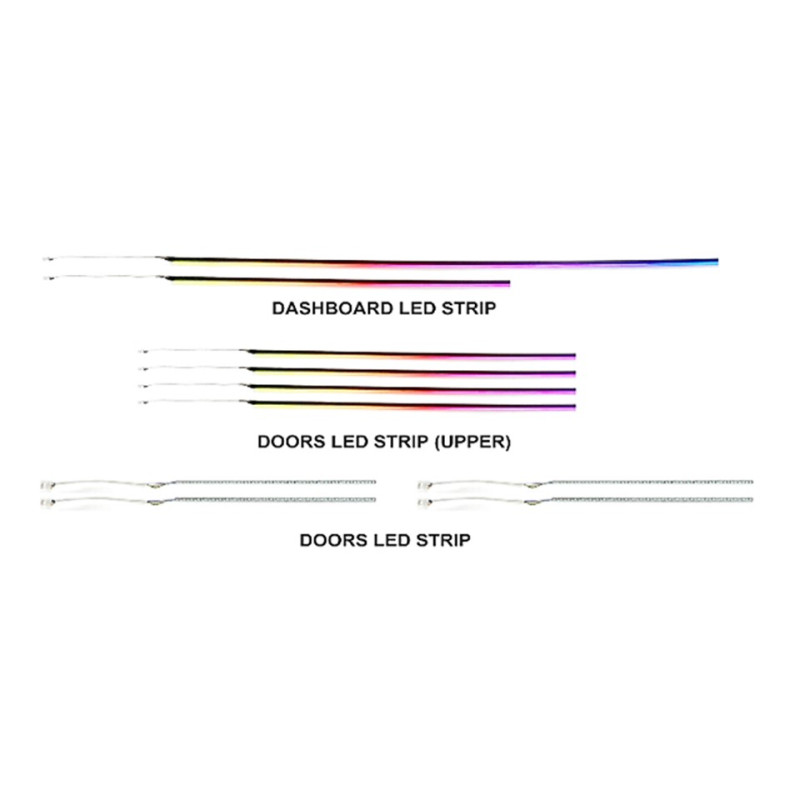 Ambient interior lighting FORS.auto for Maserati Levante/Ghibli/Quattroporte (Rainbow Kit)-22 LEDs