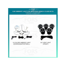 Ambient interior lighting FORS.auto for Mercedes-Benz A Class W176 (Color Sync)-2 Sets Kit