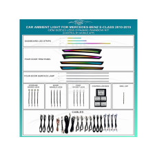 Ambient interior lighting FORS.auto for Mercedes-Benz E-Class 2010-2015 (Dynamic Rainbow Kit)-23 LEDs