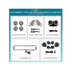 Ambient interior lighting FORS.auto for Mercedes-Benz E-Class W213 (Ambient Light)-5 Sets Kit