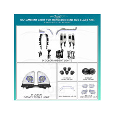 Ambient interior lighting FORS.auto for Mercedes-Benz GLC-Class X254 (Color Sync)-6 Sets Kit