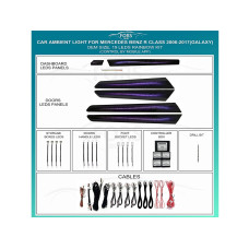 Ambient interior lighting FORS.auto for Mercedes-Benz R-Class 2006-2017 (Galaxy)-19 LEDs