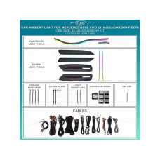 Ambient interior lighting FORS.auto for Mercedes-Benz Vito 2016-2023 (Carbon Fiber)-22 LEDs