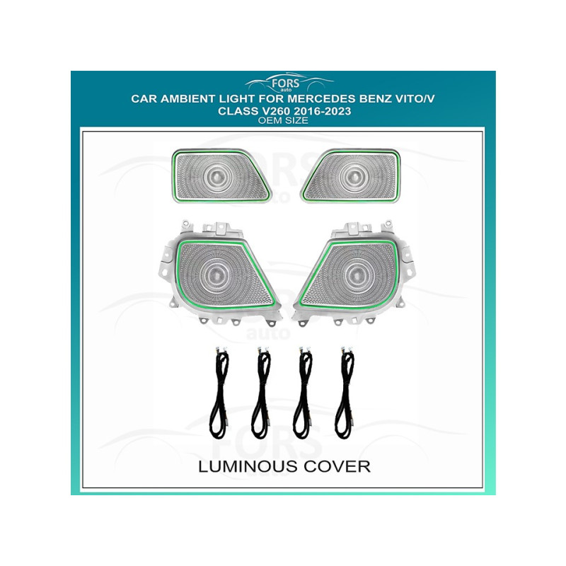 Ambient interior lighting FORS.auto for Mercedes-Benz Vito/V-Class V260 2016-2023 (Luminous Cover)