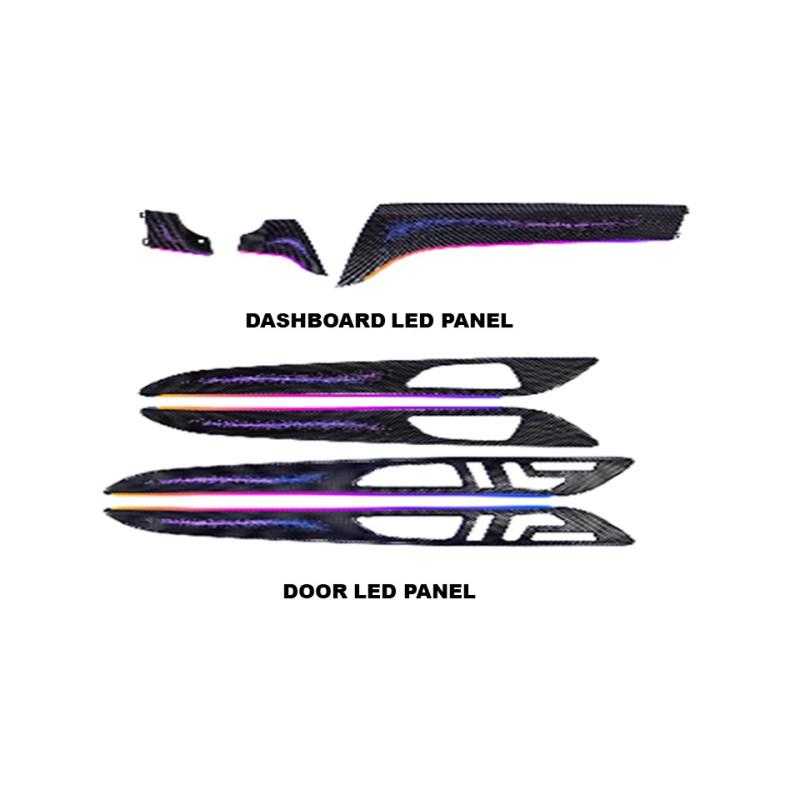 Ambient interior lighting FORS.auto for Mercedes-Benz ML 2012-2015/GL 2013-2015/GLE 2015-2019/GLS 2016-2019 (Carbon Fiber Galaxy OEM Size, Rainbow Kit)-22 LEDs