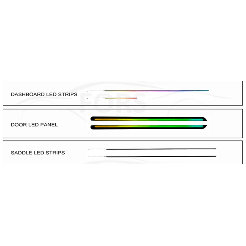 Ambient interior lighting FORS.auto for Porsche 718 2016-2023 (Dynamic Rainbow Kit)-10 LED