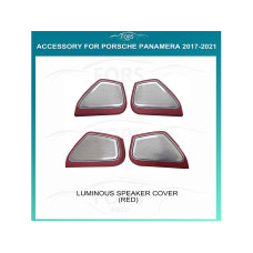 Ambient interior lighting FORS.auto for Porsche Panamera 2017-2021 (Luminous Speaker Cover-Red)