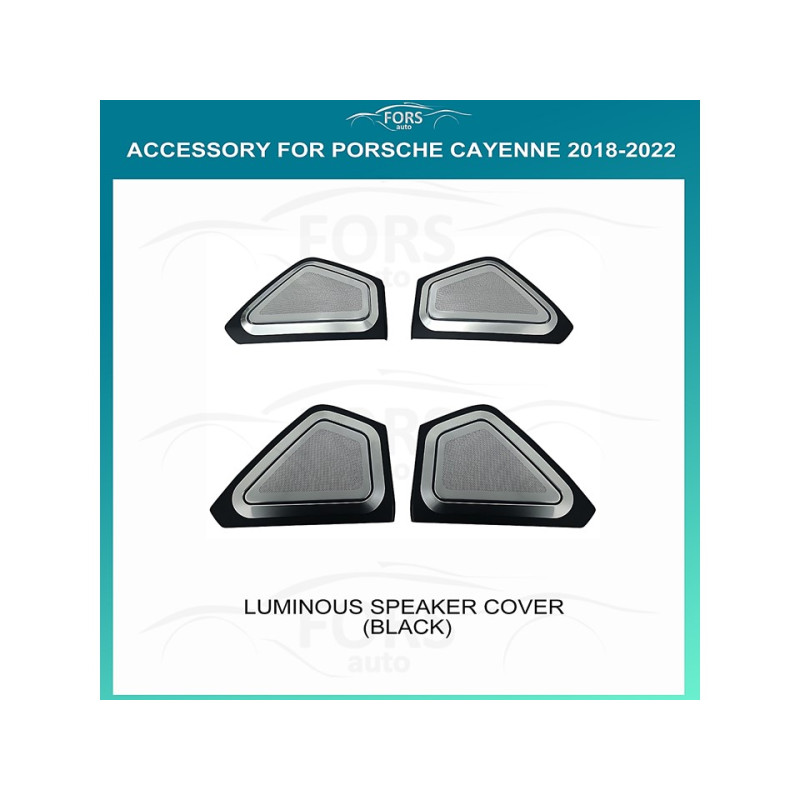 Ambient interior lighting FORS.auto for Porsche Cayenne 2018-2022 (Luminous Speaker Cover-Black)
