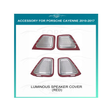 Ambient interior lighting FORS.auto for Porsche Cayenne 2018-2022 (Luminous Speaker Cover-Red)