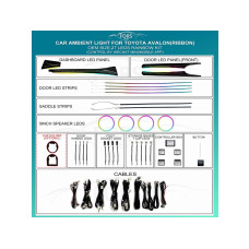 Ambient interior lighting FORS.auto for Toyota Avalon (Ribbon)-27 LEDs