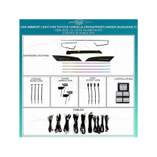 Ambient interior lighting FORS.auto for Toyota Corolla Cross/Frontlander 2022 (Gaxaly)-21 LEDs